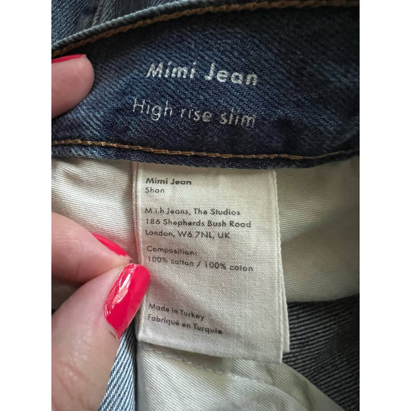 M.i.h Jeans Women's Mimi Jean High Rise Slim Fit Straight Jeans Blue Size 26 - Picture 11 of 12